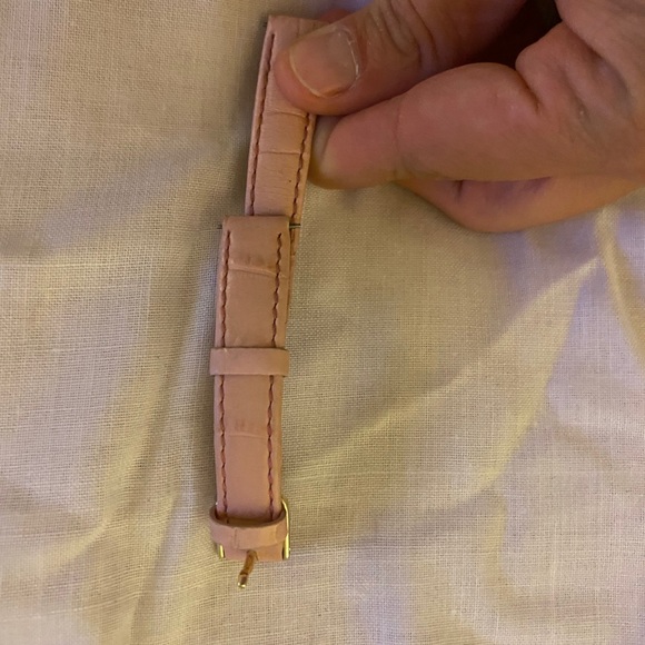 Michele Watch Pink Leather Band 16mm